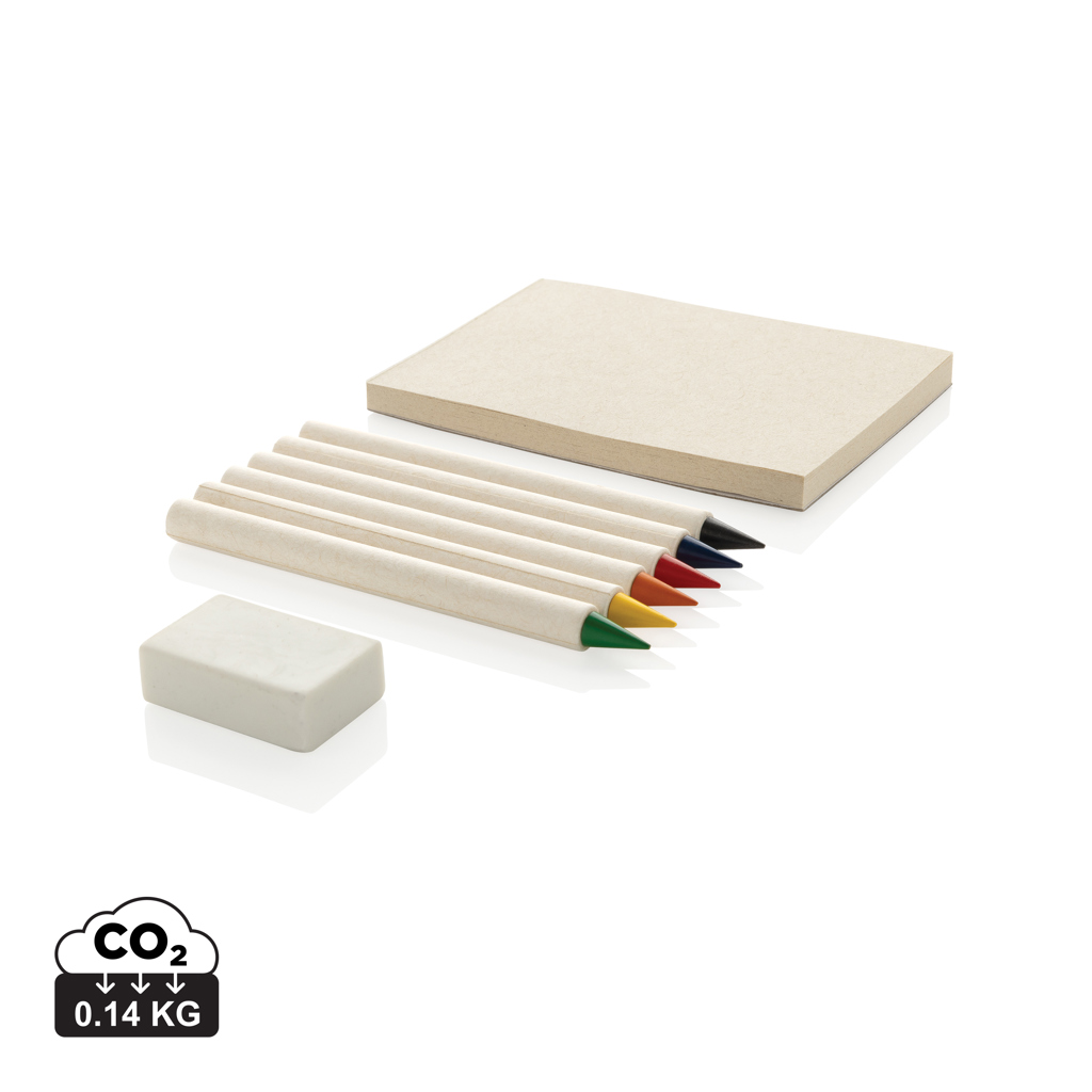 177076351424287 Micki GRS infinity 6pc colouring pencil set with notepad - Image 1