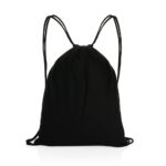 Impact AWARE™ recycled cotton drawstring backpack 145g - Image 4