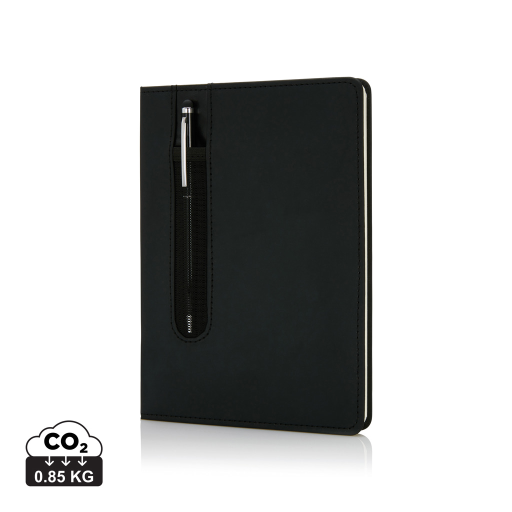 177076569427255 Standard hardcover PU A5 notebook with stylus pen - Image 1
