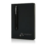 Standard hardcover PU A5 notebook with stylus pen - Image 6