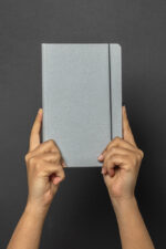 GRS Recycled leather hardcover notebook A5 - Image 9