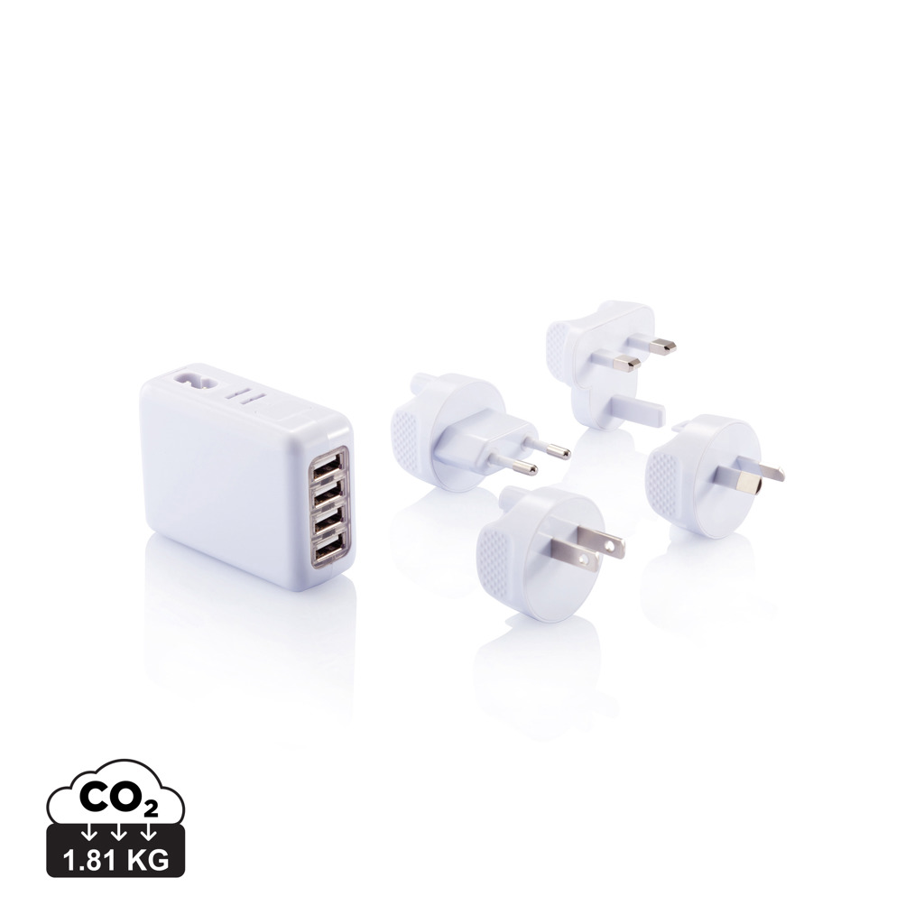 177076615526153 Travel plug with 4 USB ports - Image 1