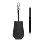 SP Tula RCS certified recycled PU key holder and pen set - Image 3