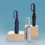 Yara 21" AWARE™ RPET solid colour umbrella with carabiner - Image 33