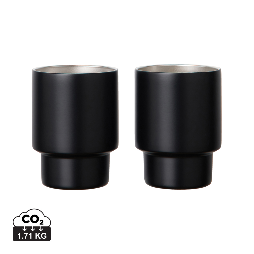 177081636782061 VINGA Nagano RCS recycled SS mugs, set of 2 - Image 1