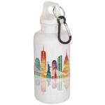 Oregon 400 ml solid colour RCS recycled plastic water bottle with carabiner - Image 34
