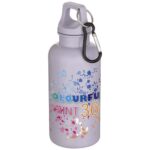 Oregon 400 ml solid colour RCS recycled plastic water bottle with carabiner - Image 42