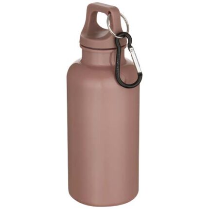 Oregon 400 ml solid colour RCS recycled plastic water bottle with carabiner