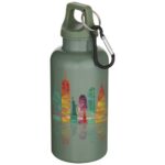 Oregon 400 ml solid colour RCS recycled plastic water bottle with carabiner - Image 18