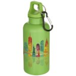 Oregon 400 ml solid colour RCS recycled plastic water bottle with carabiner - Image 22