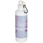 Oregon 750 ml solid colour RCS recycled plastic water bottle with carabiner - Image 14