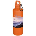 Oregon 750 ml solid colour RCS recycled plastic water bottle with carabiner - Image 22