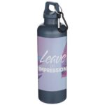 Oregon 750 ml solid colour RCS recycled plastic water bottle with carabiner - Image 6