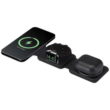 Armus 3-in-1 15W recycled plastic foldable wireless charger