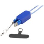 Anser recycled plastic smartphone lanyard with 27W 5-in-1 built-in cable - Image 23