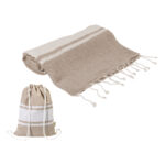 Tortuga recycled cotton beach towel and drawstring bag